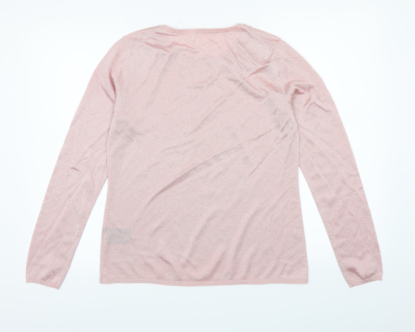 H&M Womens Pink  Knit Pullover Jumper Size L