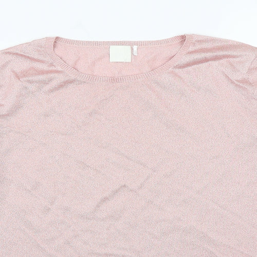 H&M Womens Pink  Knit Pullover Jumper Size L