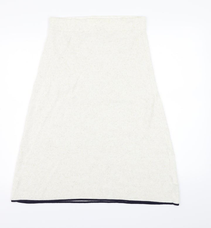 Marks and Spencer Womens Ivory  Knit A-Line Skirt Size M