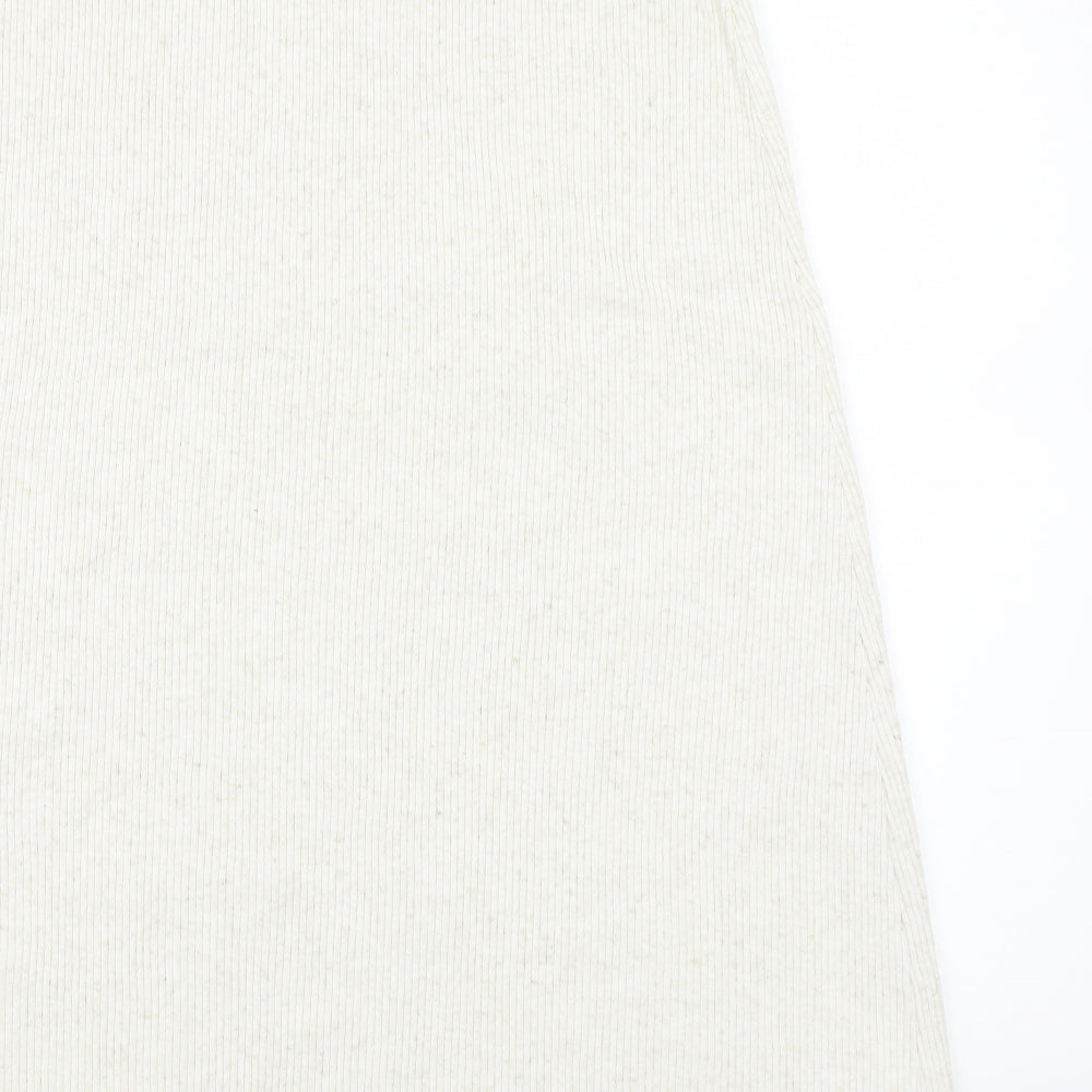Marks and Spencer Womens Ivory  Knit A-Line Skirt Size M