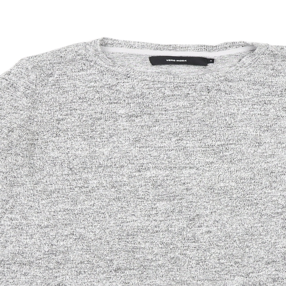 VERO MODA Womens Grey  Knit Pullover Jumper Size M
