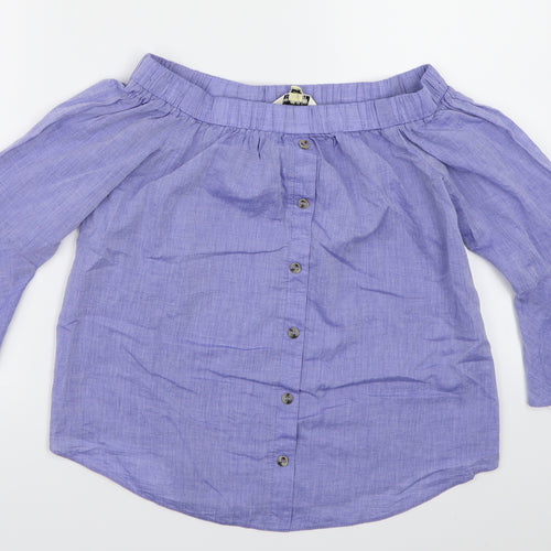 Miss Selfridge Womens Blue   Basic Blouse Size 8