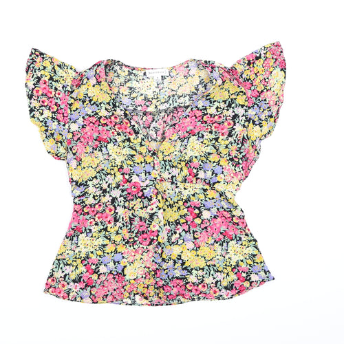 Warehouse Womens Multicoloured Floral  Basic Blouse Size 8