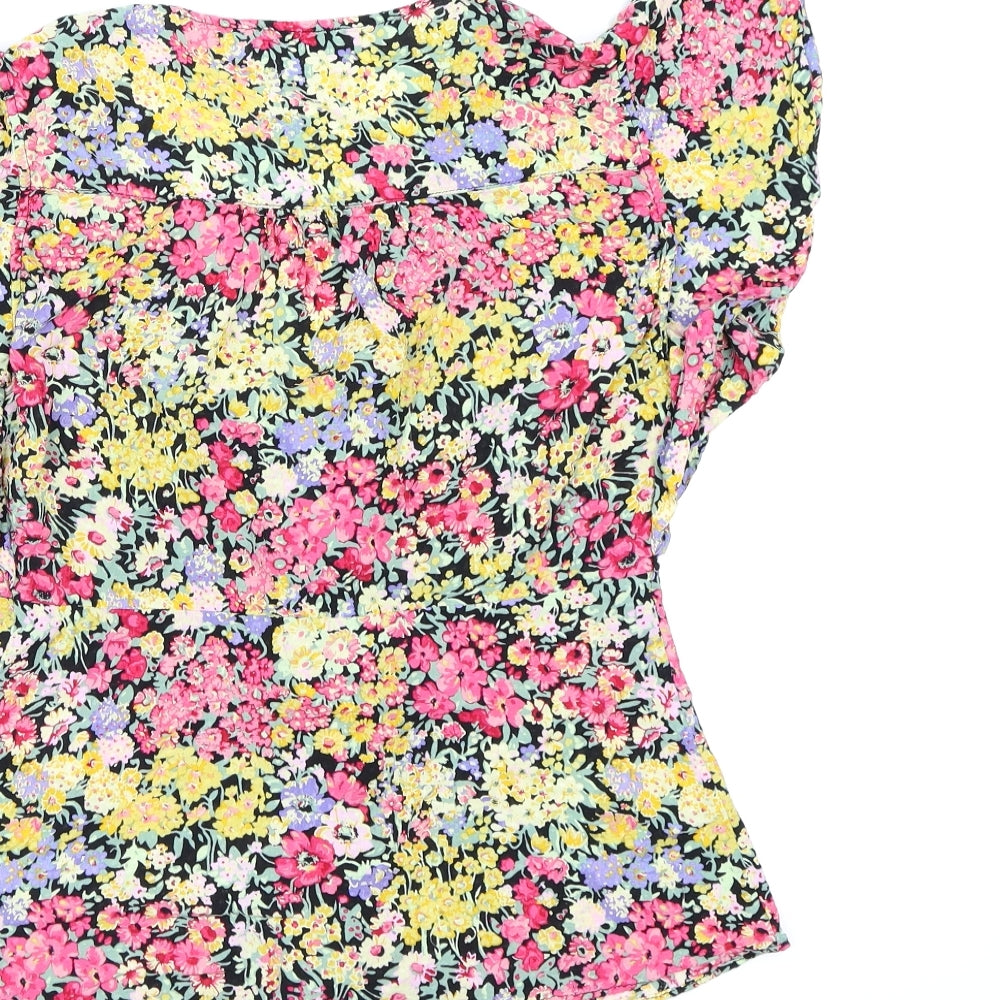 Warehouse Womens Multicoloured Floral  Basic Blouse Size 8