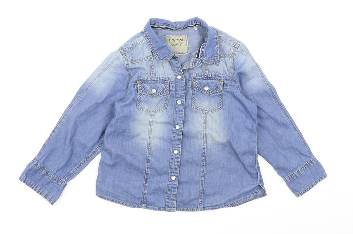 NEXT Boys Blue Denim Basic Button-Up Size 4 Years