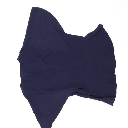 Warehouse Womens Blue  Chiffon Basic Blouse Size 10