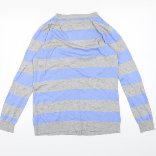 Papaya Womens Black Striped Knit Cardigan Jumper Size 14