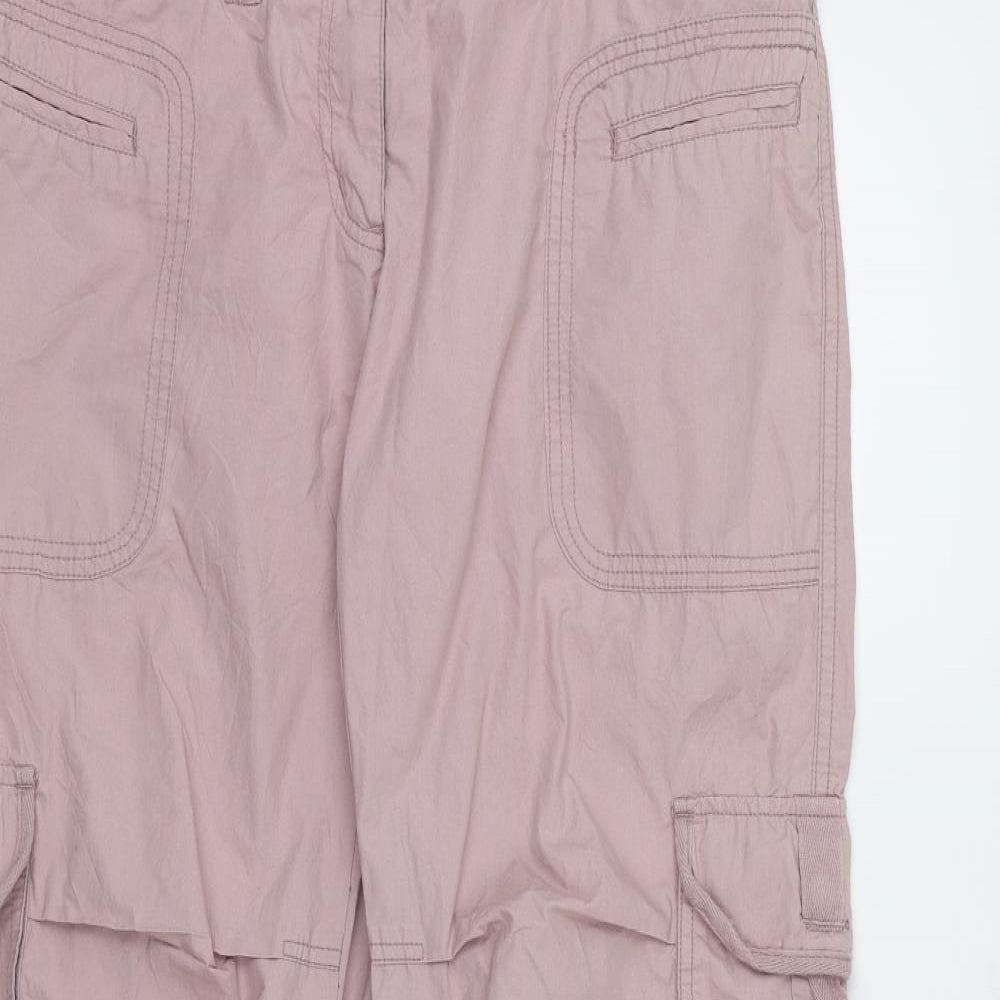 Therapy Womens Purple   Cargo Trousers Size 14 L30 in