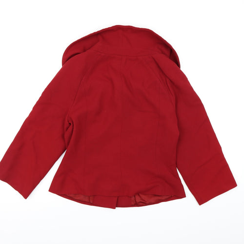 Wallis Womens Red   Pea Coat Coat Size 10
