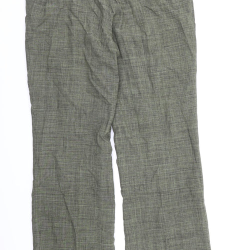 Marks and Spencer Womens Green  Rayon Trousers  Size 12 L30 in