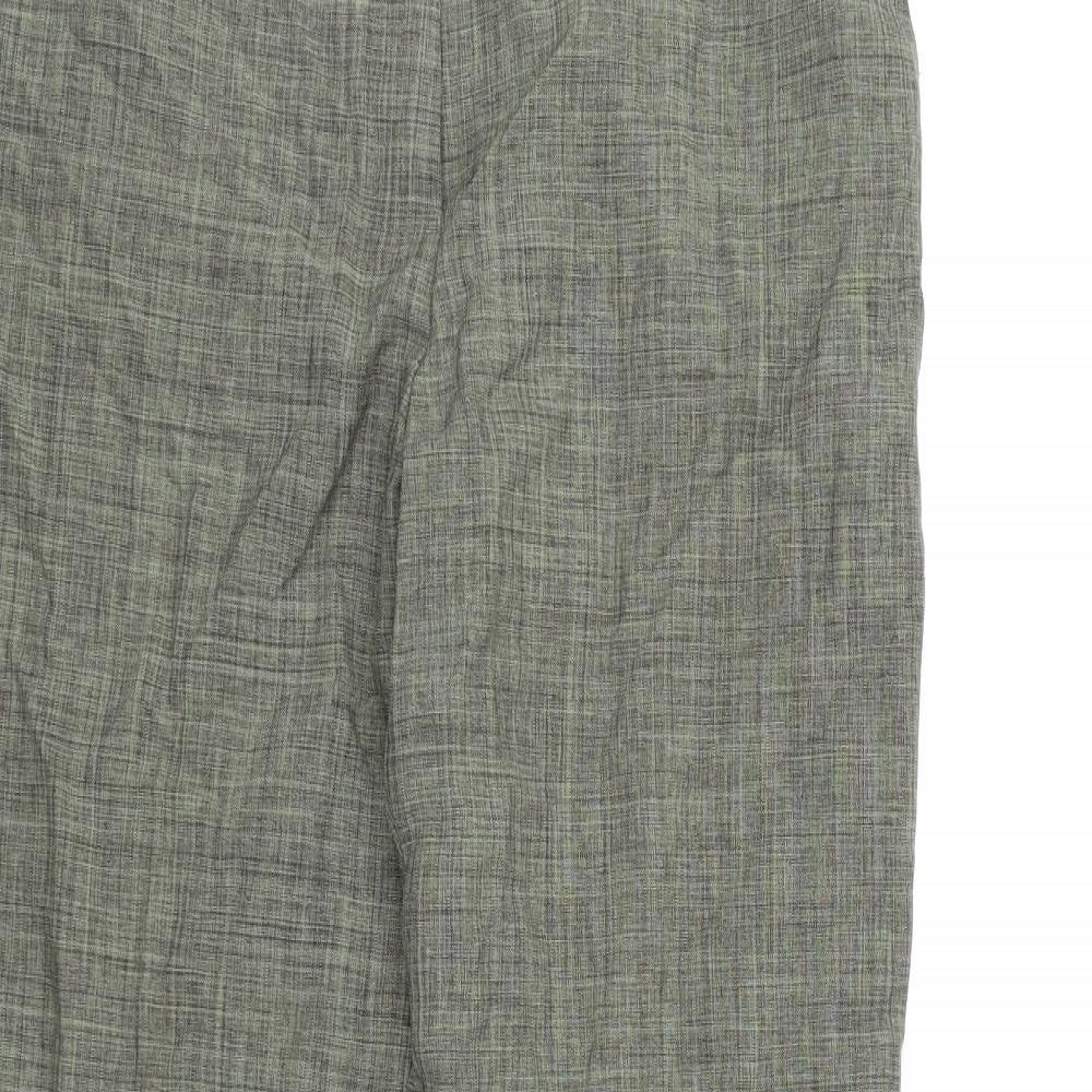 Marks and Spencer Womens Green  Rayon Trousers  Size 12 L30 in