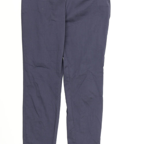 H&M Womens Grey  Rayon Chino Trousers Size 10 L26 in