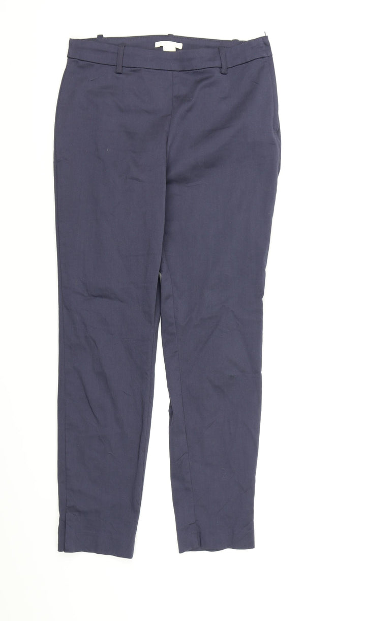 H&M Womens Grey  Rayon Chino Trousers Size 10 L26 in