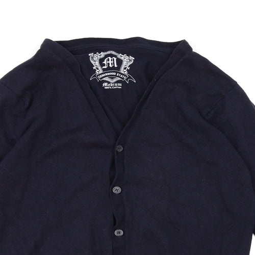 Cedar Wood State Mens Blue  Knit Cardigan Jumper Size M