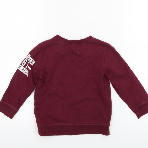 Mothercare Boys Purple   Pullover Jumper Size 18-24 Months