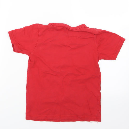 Boys  Boys Red   Basic T-Shirt Size 5-6 Years