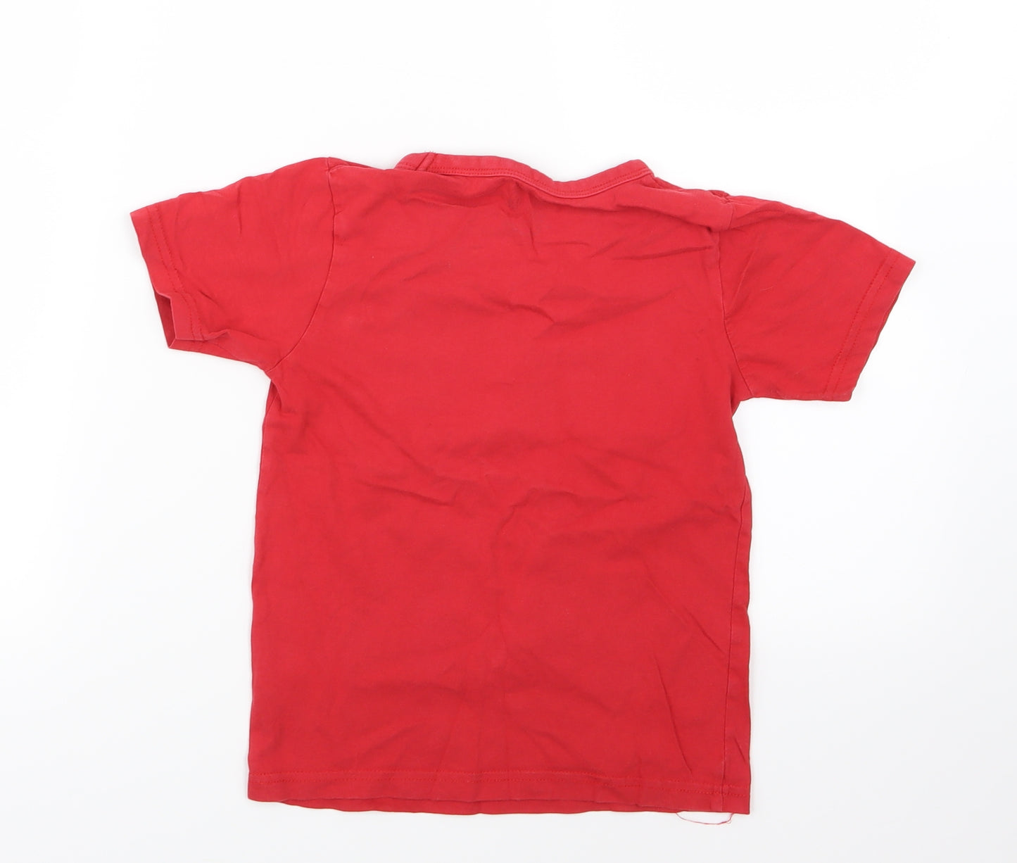 Boys  Boys Red   Basic T-Shirt Size 5-6 Years