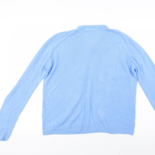 Pure & Natural Womens Blue  Knit Cardigan Jumper Size 14
