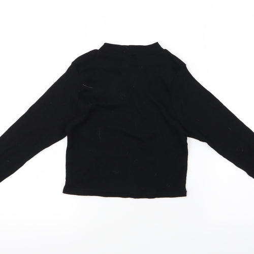 Boohoo Womens Black   Cropped T-Shirt Size 12