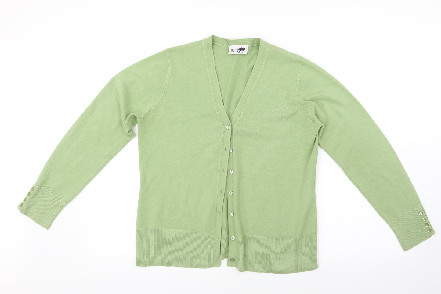 BHS Womens Green  Knit Cardigan Jumper Size 14