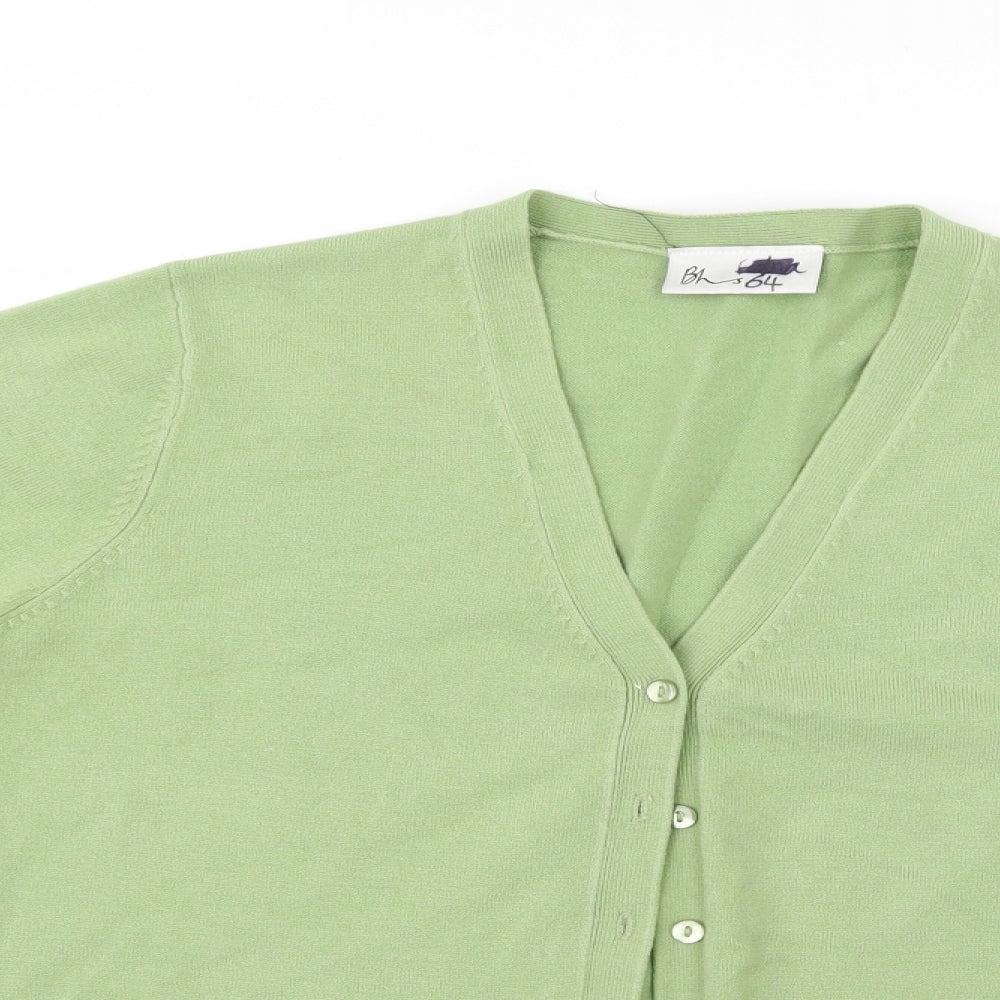 BHS Womens Green  Knit Cardigan Jumper Size 14