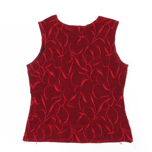 Falcini Womens Red   Basic Blouse Size 12