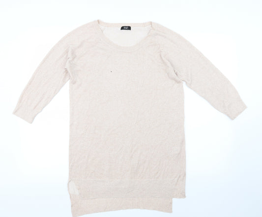 Front view of F&F women’s pink basic t-shirt, size UK 16