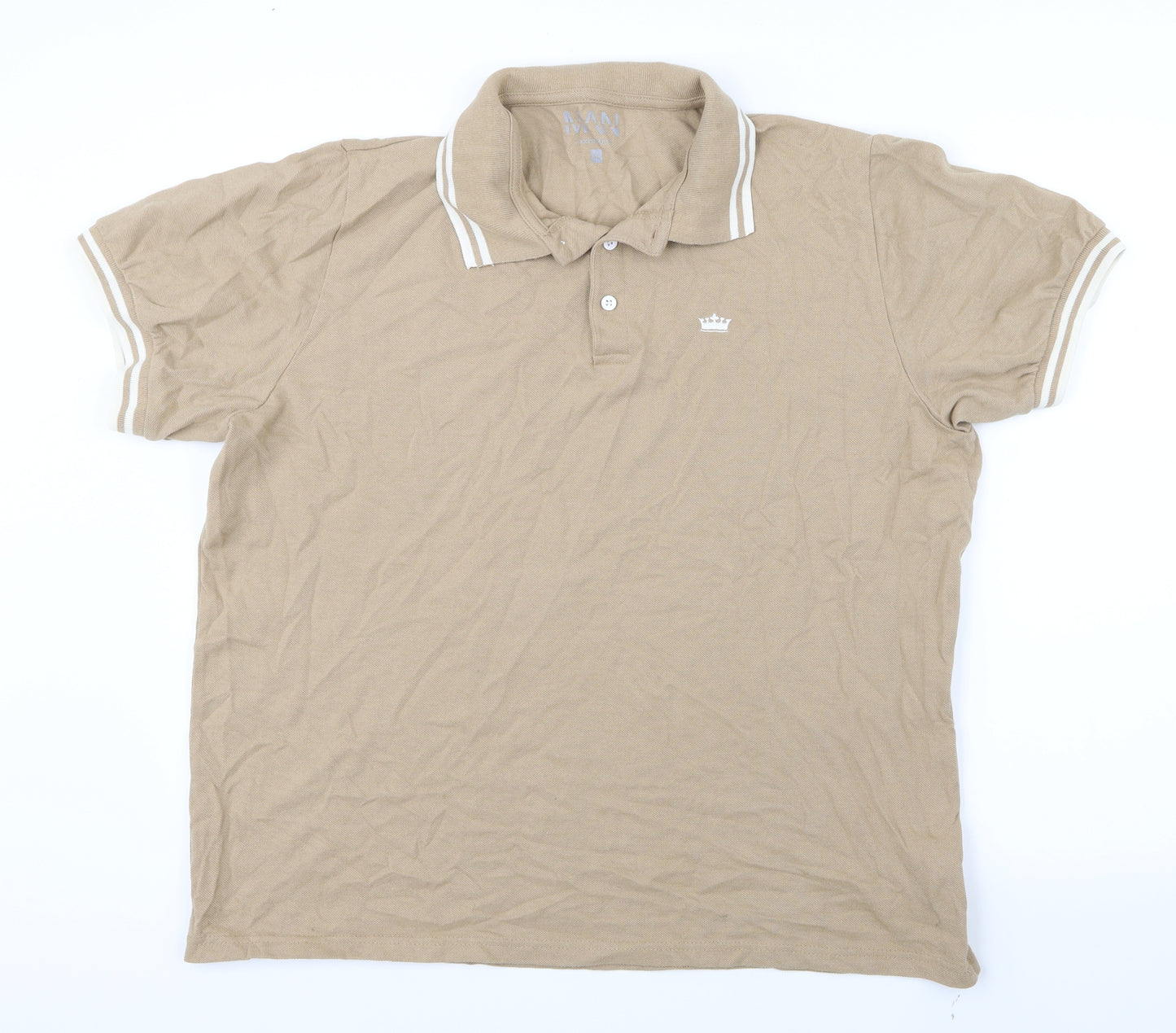 Boohoo Mens Beige    Polo Size XL