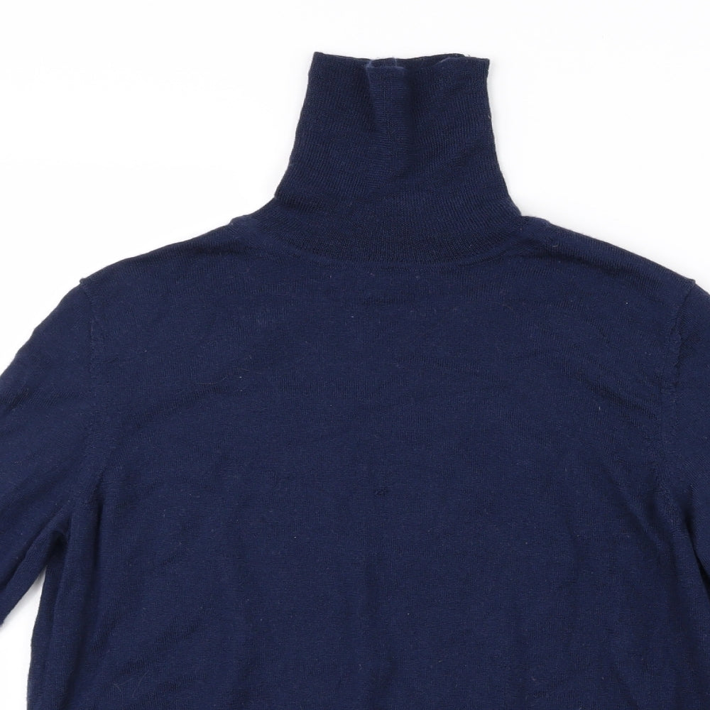 Marks and Spencer Womens Blue  Knit Basic T-Shirt Size 8