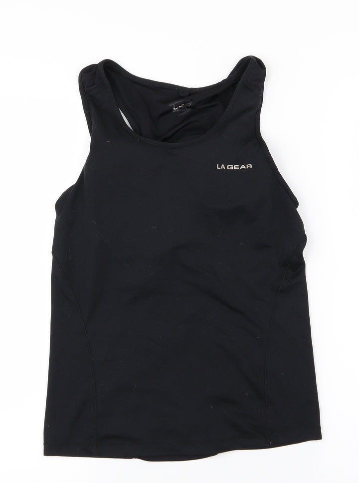 LA Gear Womens Black Basic T-Shirt Size 12