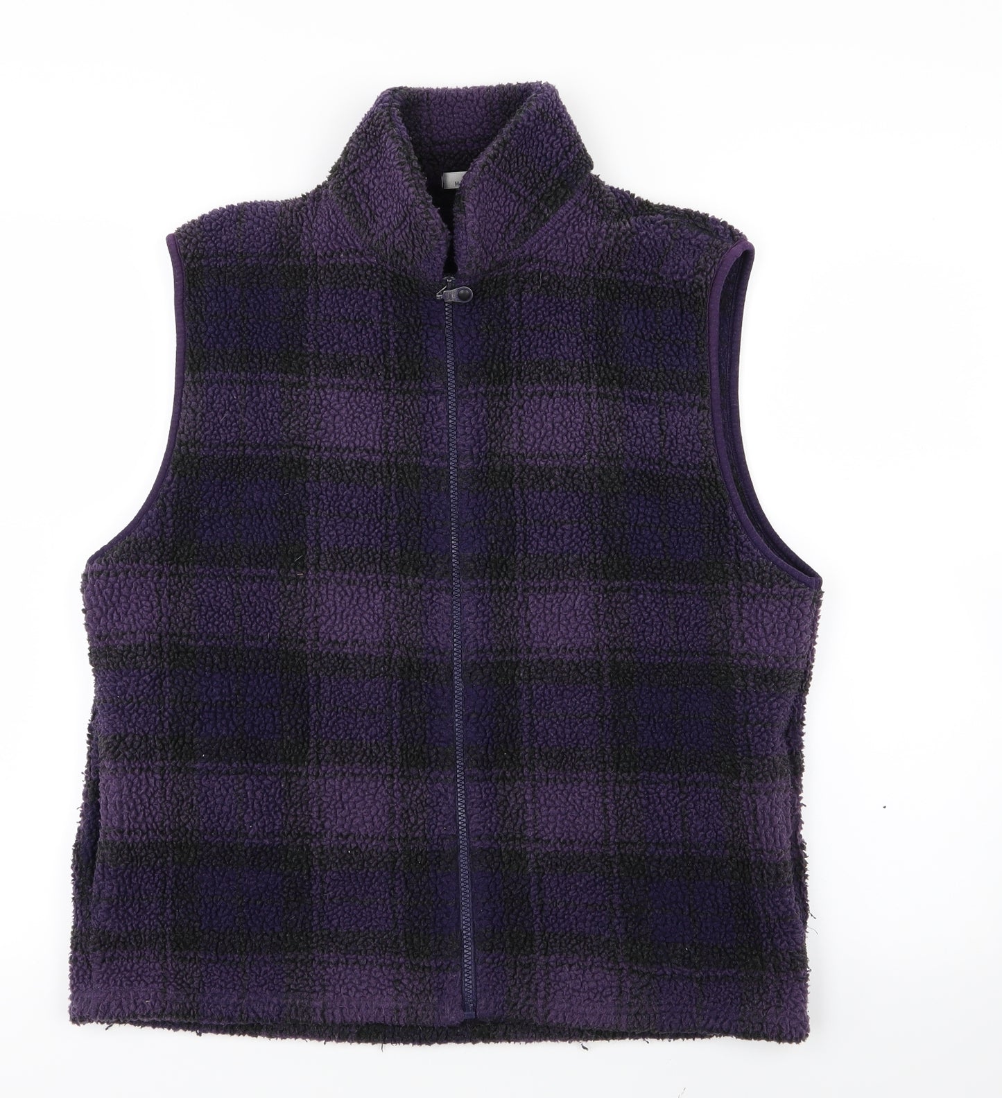 Marks and Spencer Womens Purple Check  Gilet Jacket Size 12
