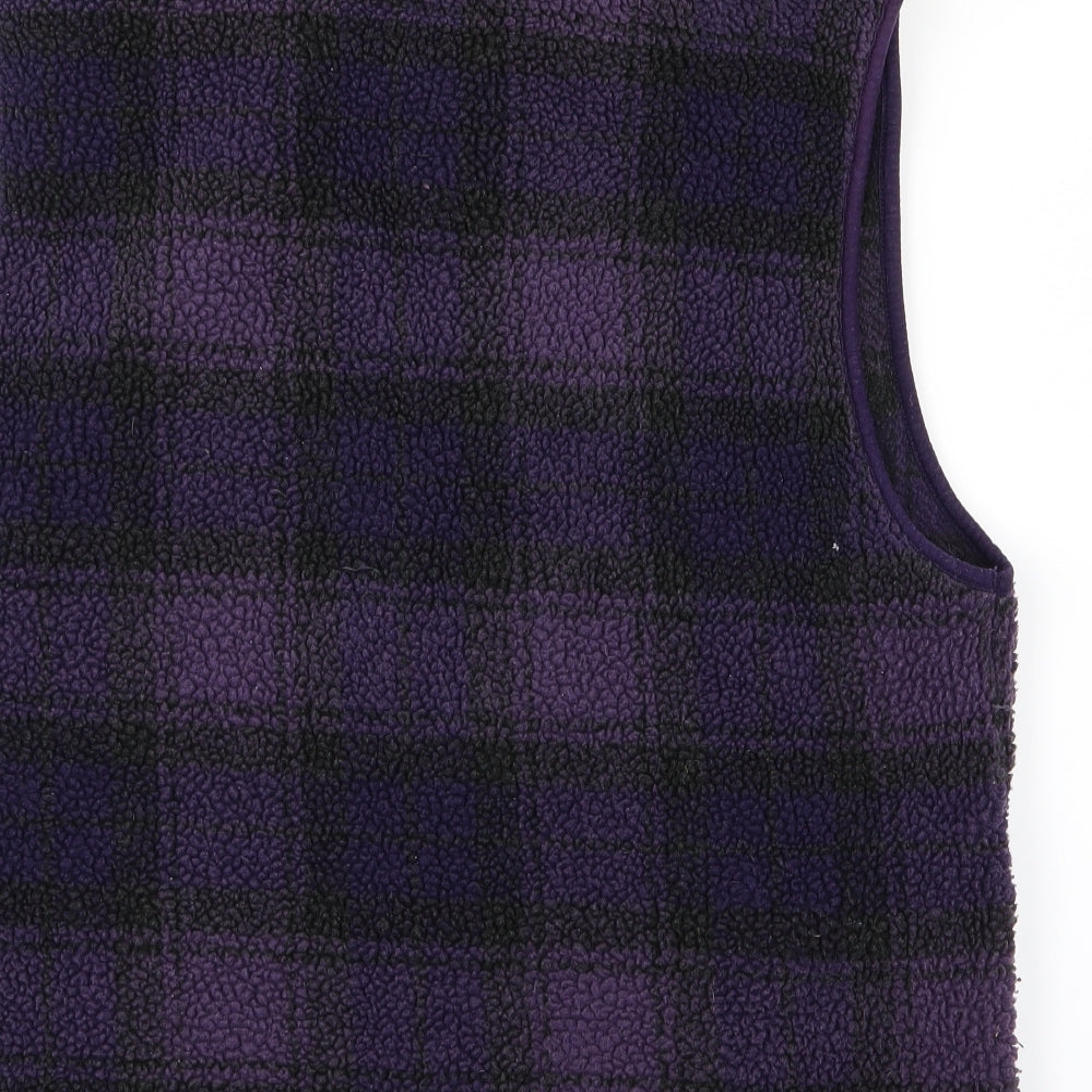 Marks and Spencer Womens Purple Check  Gilet Jacket Size 12