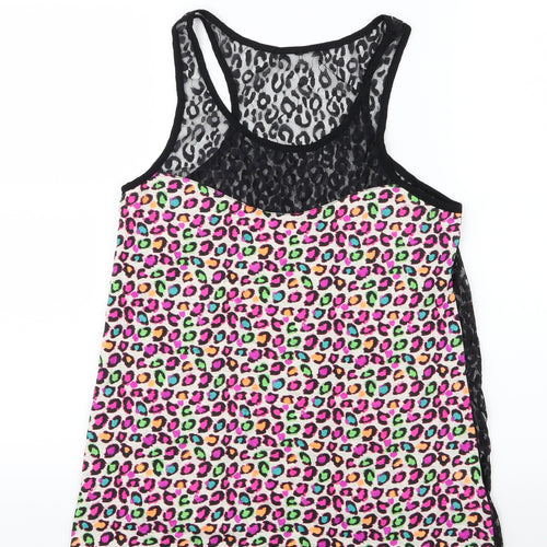 Preworn Womens Pink Animal Print  Basic Tank Size 8