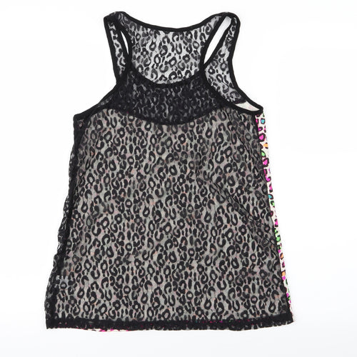 Preworn Womens Pink Animal Print  Basic Tank Size 8
