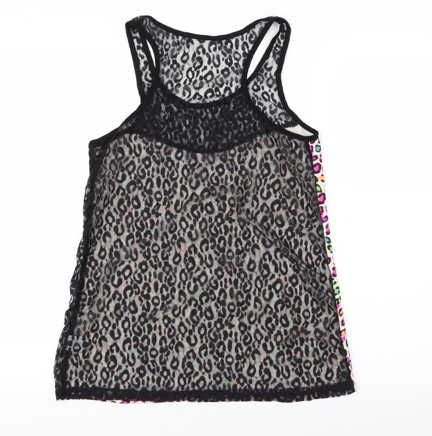 Preworn Womens Pink Animal Print  Basic Tank Size 8