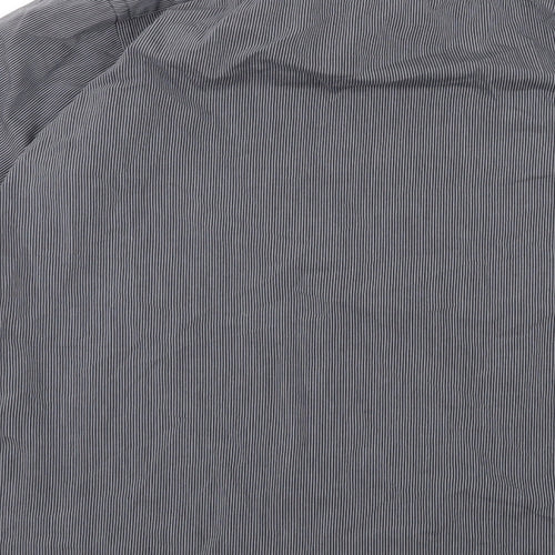 Cedar Wood State Mens Grey Striped   Button-Up Size 15