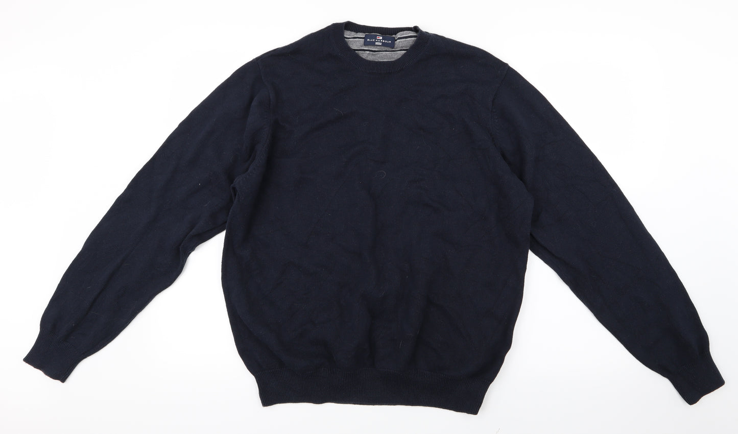 Blue Harbour Mens Blue  Knit Pullover Jumper Size L