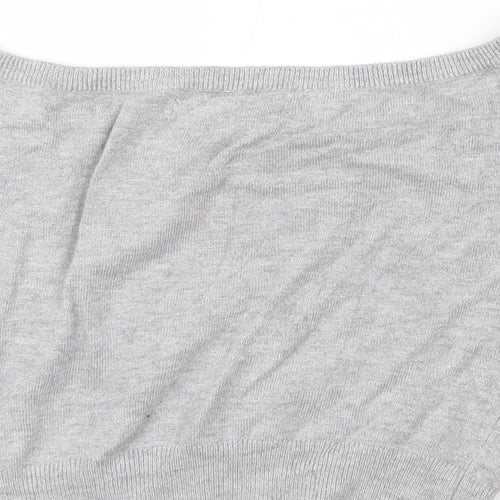 Atmosphere Womens Grey  Knit Cropped T-Shirt Size 8