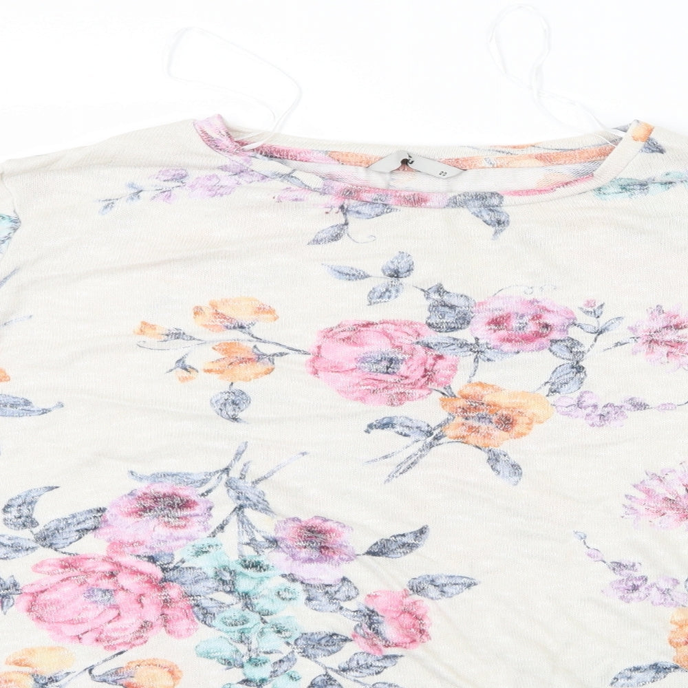 TU Womens Pink Floral  Basic Blouse Size 20