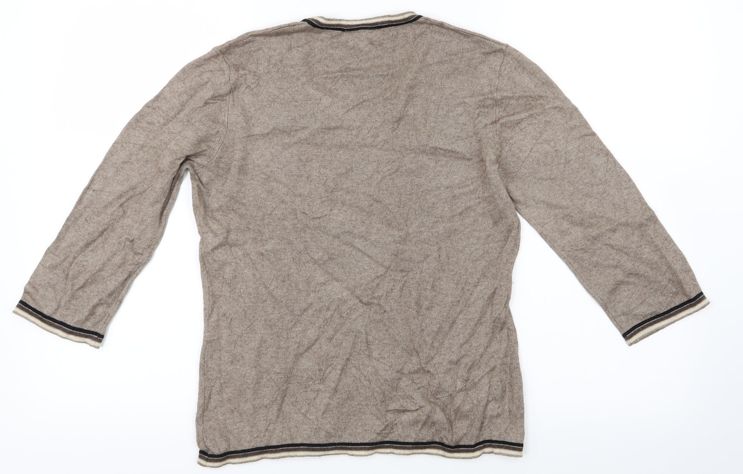 Minuet Womens Brown  Knit Basic T-Shirt Size 12