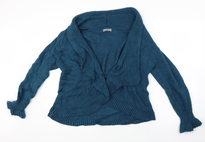 Per Una Womens Blue  Knit Cardigan Jumper Size L