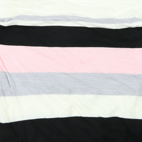 Marks and Spencer Womens Pink Striped Knit Pullover Jumper Size 14