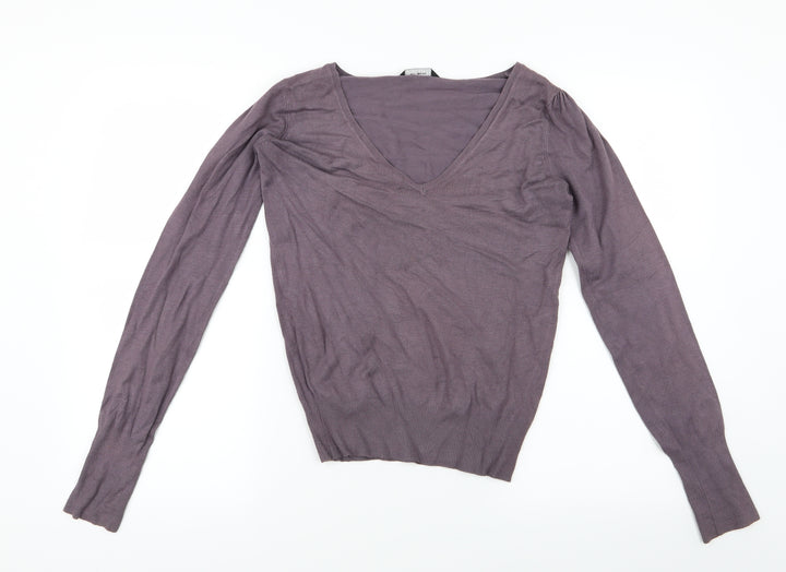 Dorothy Perkins Womens Purple  Knit Pullover Jumper Size 10