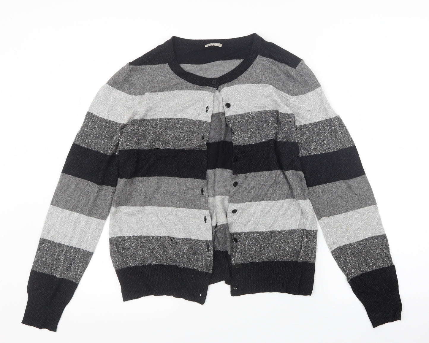 Planet Womens Grey  Knit Cardigan Jumper Size L