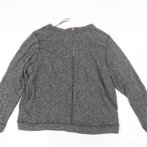 H&M Womens Grey  Knit Pullover Jumper Size 14
