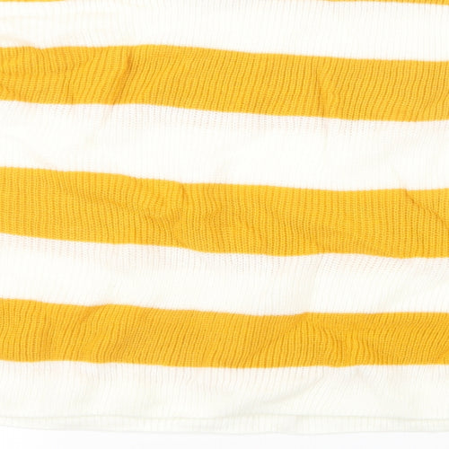 H&M Girls Yellow Striped Knit Pullover Jumper Size 15 Years
