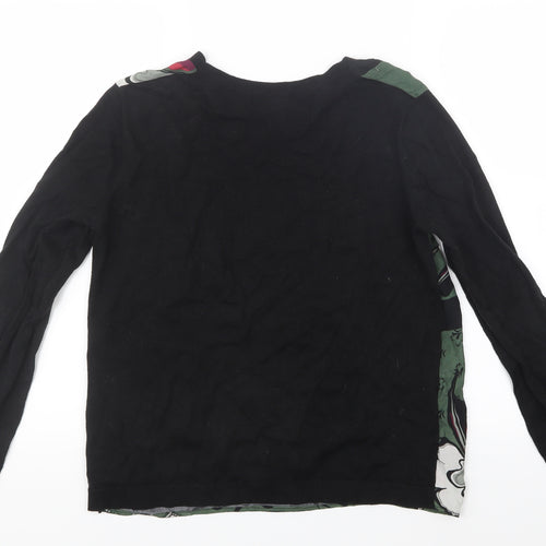 Jigsaw Womens Black Geometric  Basic T-Shirt Size M