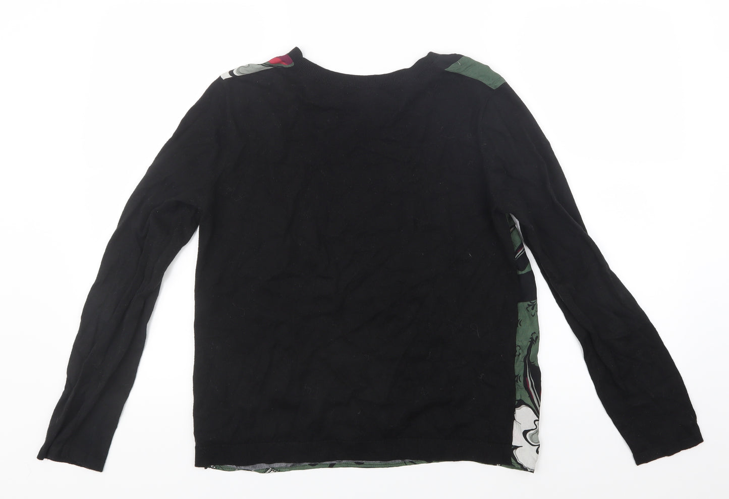 Jigsaw Womens Black Geometric  Basic T-Shirt Size M