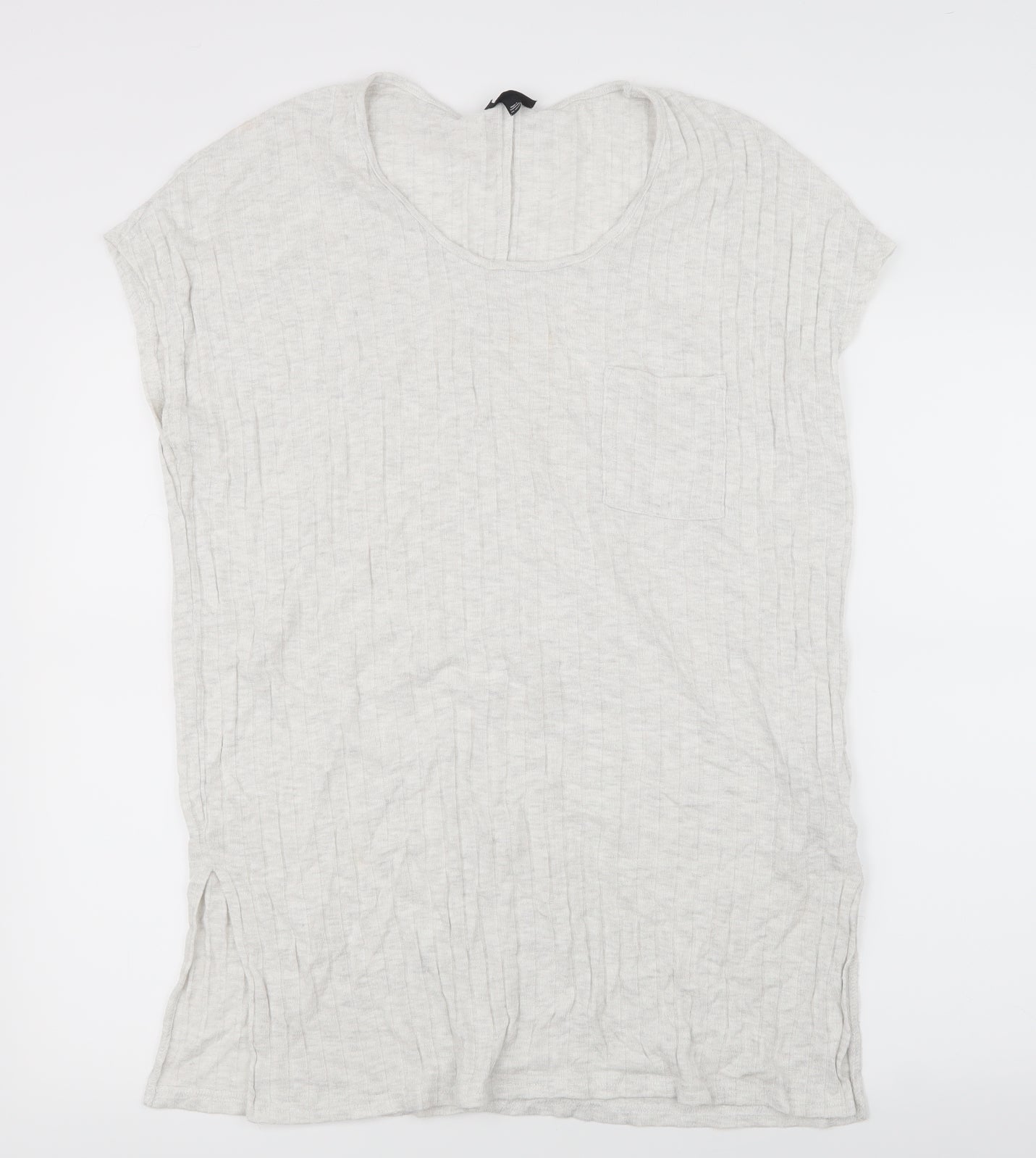 Topshop Womens Grey   Basic T-Shirt Size 14