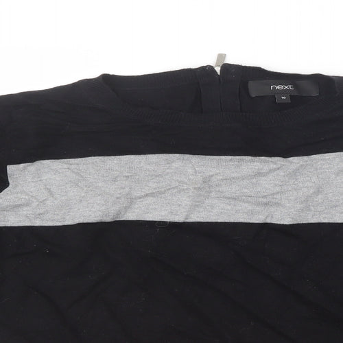 NEXT Womens Black  Knit Pullover Jumper Size 10